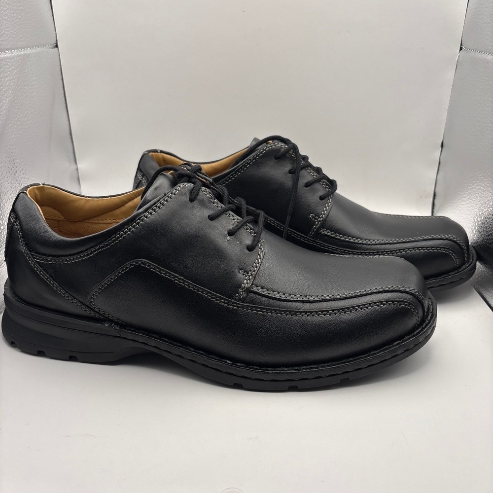 Dockers Trustee Mens Black Leather Bicycle Toe Oxford Dress Shoes 10 90-29024